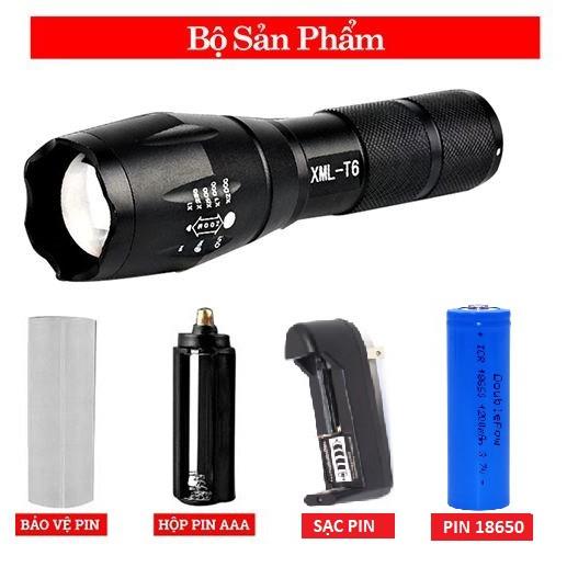 Đèn Pin Siêu Sáng cầm tay Xml - T6 5 trong 1 Chiếu Sáng Trong Nhiều Giờ, khoảng cách hơn 500m chống nước