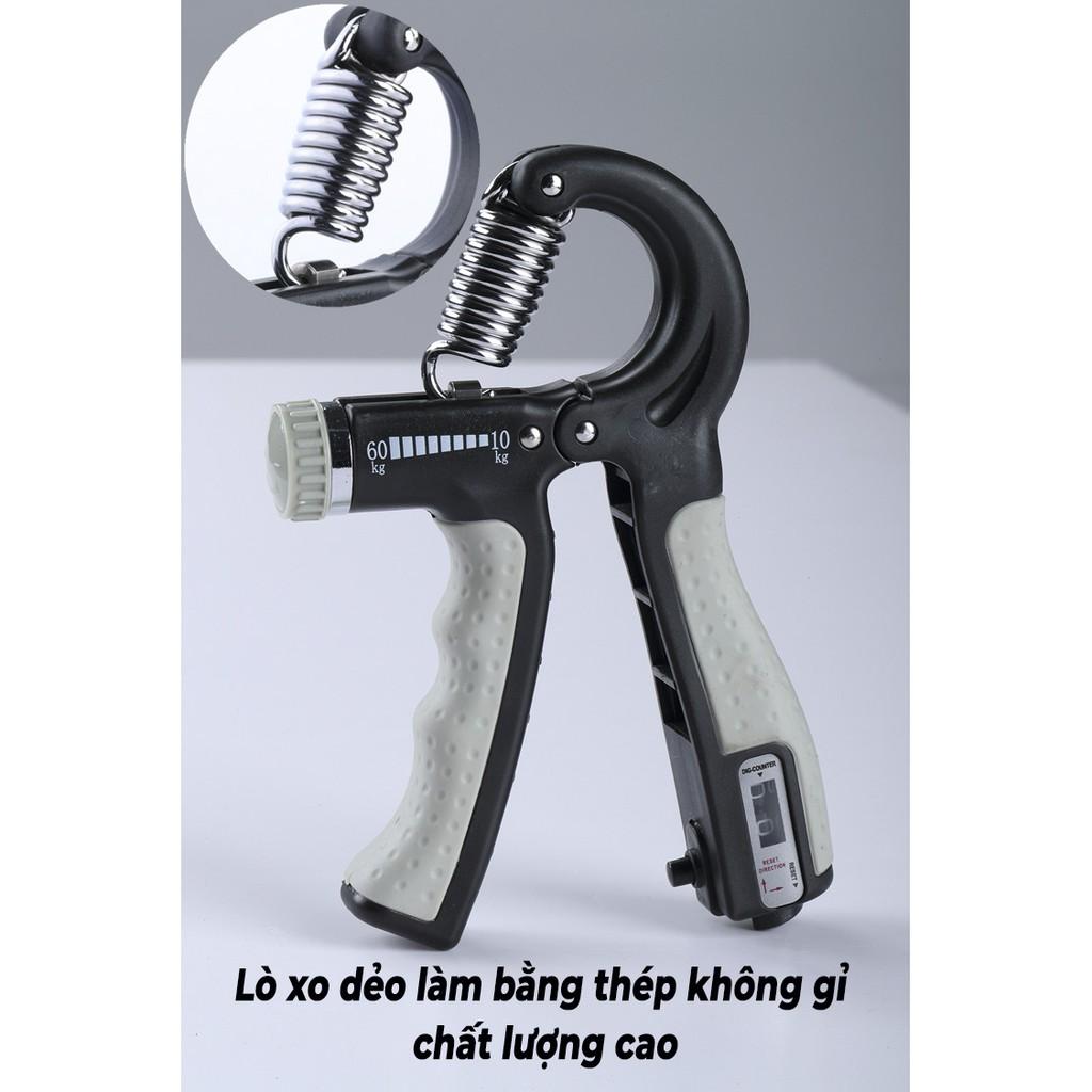 Kìm Bóp Tay Dụng Cụ Tập Tay Tại Nhà Điều Chỉnh Lực 5 - 60 kg Có Đếm Số Tự Động
