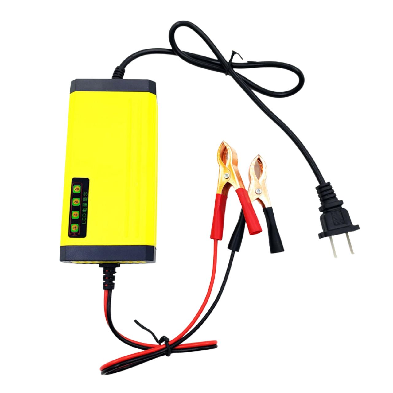 Bộ Sạc Ắc Quy Xe Máy Xe Điện 12V Có Chức Năng Báo Dung Lượng Nạp