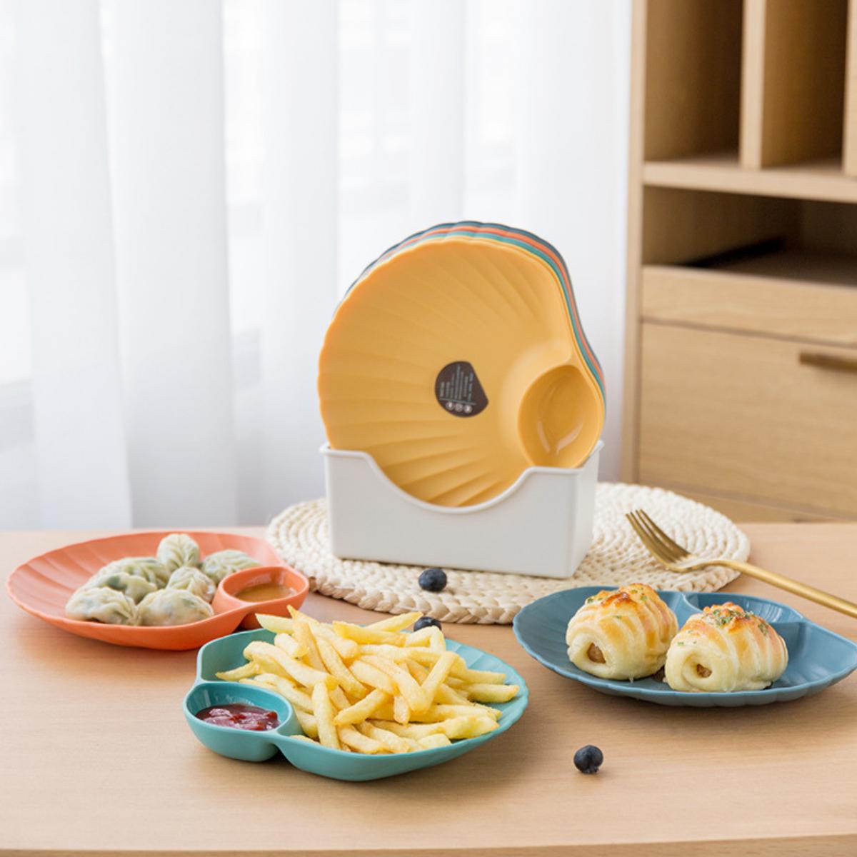 Đĩa Hình Vỏ Sò Có Ngăn Đựng Sốt, Nước Chấm, Gia Vị