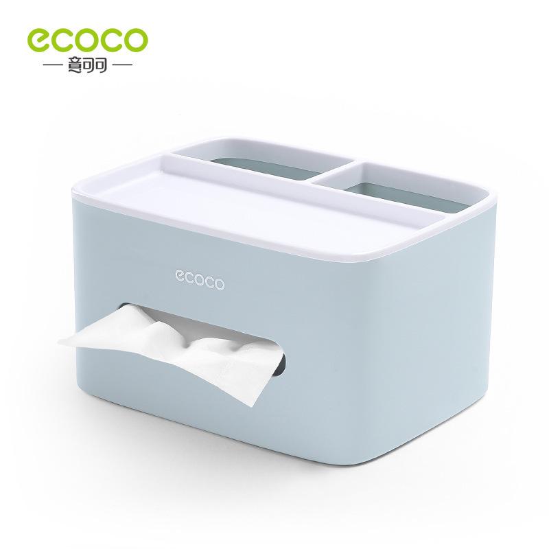 Hộp Đựng Giấy Ăn - Hộp Đựng Khăn Giấy Ecoco Có Ngăn Để Đồ, Trang Trí Nhà