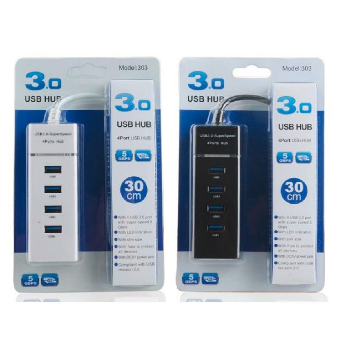 Hub Chia 4 Cổng USB 3.0 Tốc Độ Cao Dây Dài 30 cm