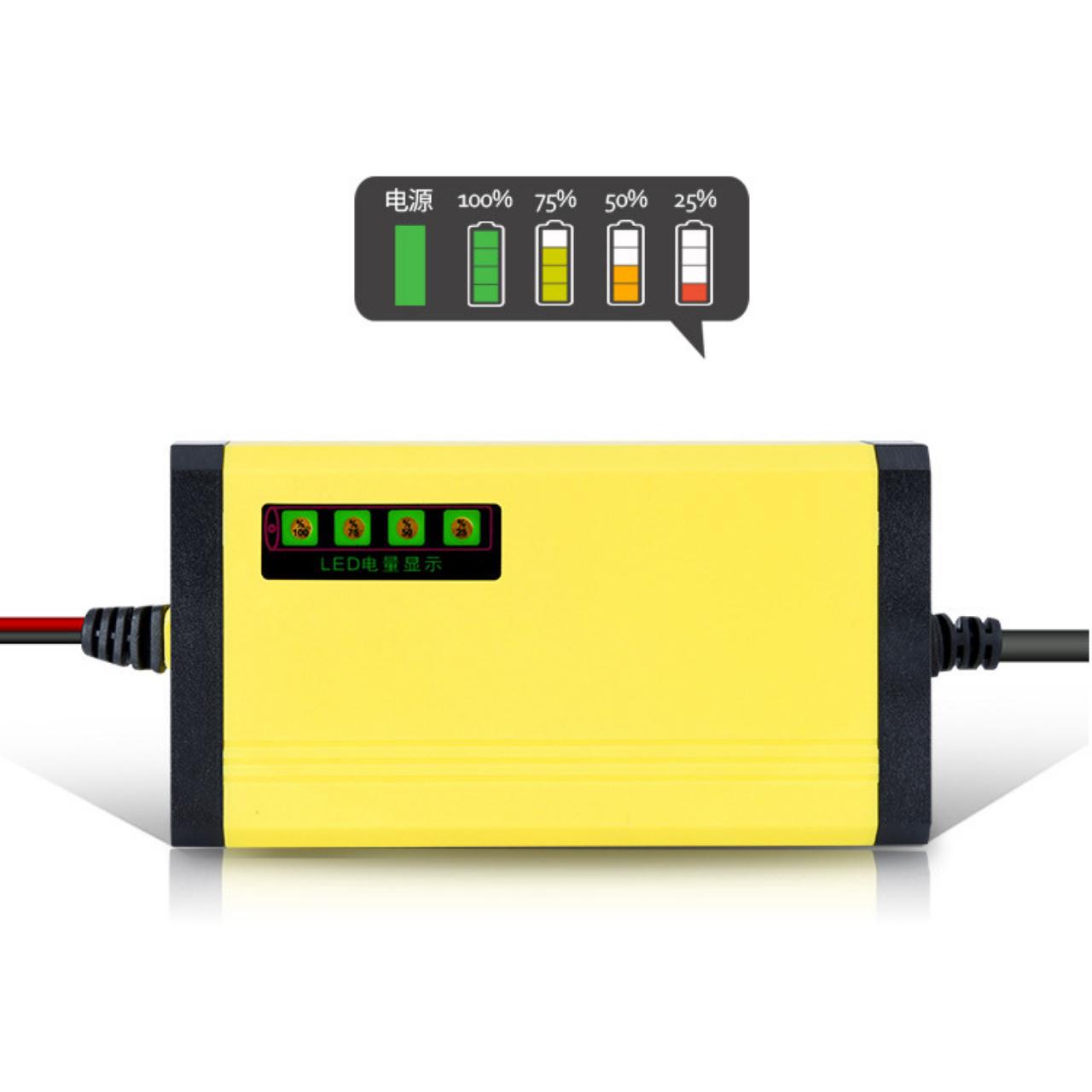 Bộ Sạc Ắc Quy Xe Máy Xe Điện 12V Có Chức Năng Báo Dung Lượng Nạp