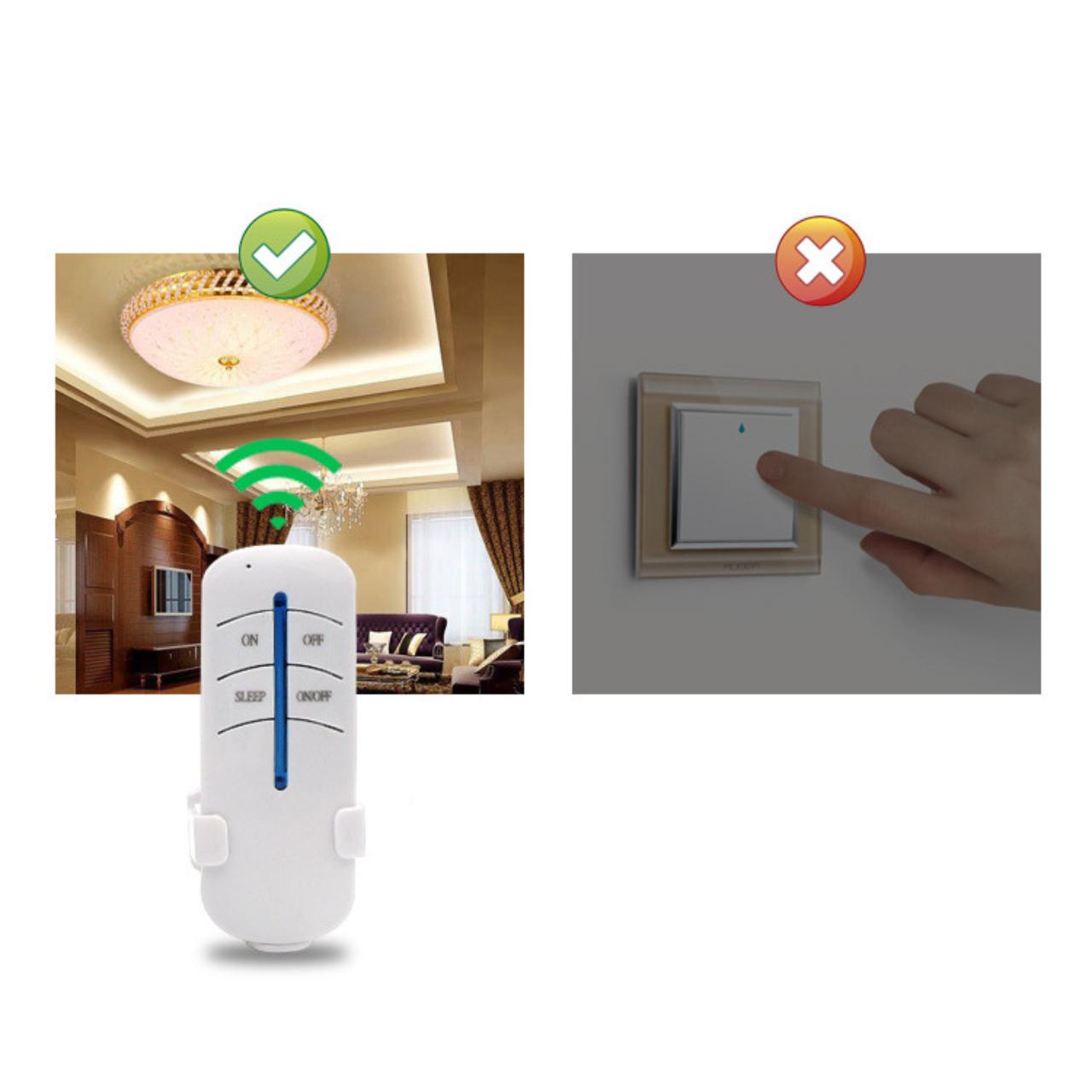 Đui Đèn Điều Khiển Từ Xa Có Remote E27
