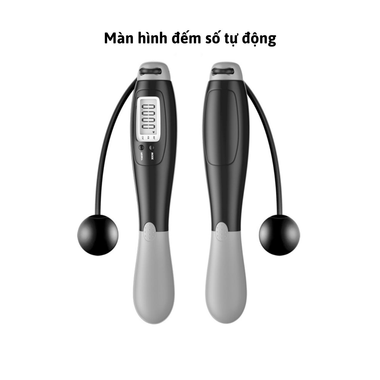Dây Nhảy Thể Dục Không Dây Có Màn Hình Đếm Số Tự Động