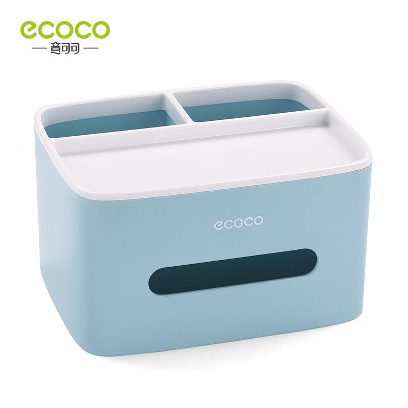 Hộp Đựng Giấy Ăn - Hộp Đựng Khăn Giấy Ecoco Có Ngăn Để Đồ, Trang Trí Nhà