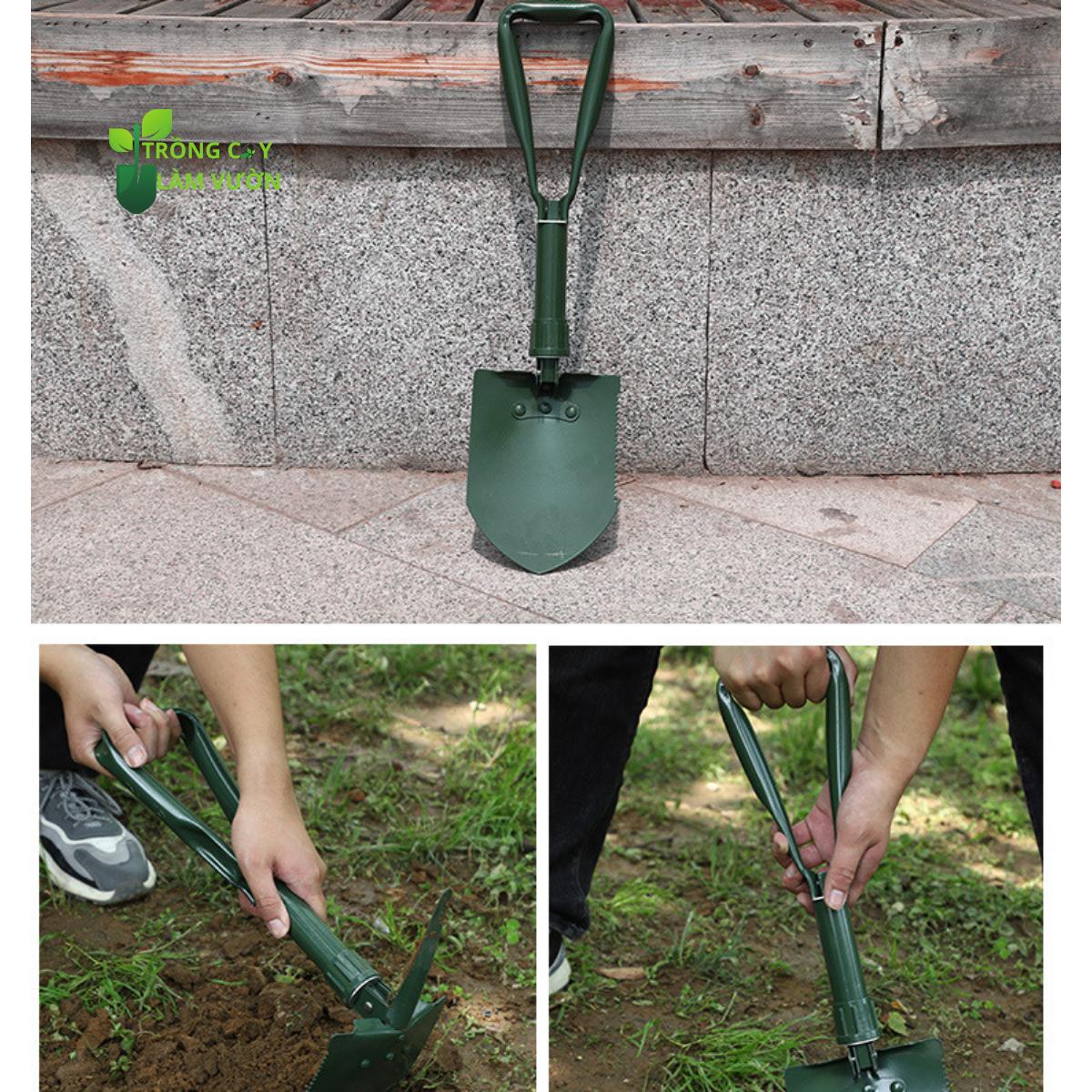 Bộ Cuốc Xẻng Gấp Gọn Trồng Cây Làm Vườn