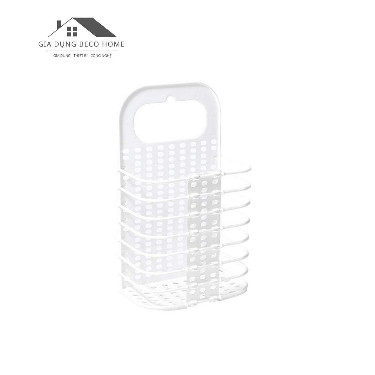 Giỏ Treo Đồ Quần Áo Gấp Gọn Kích Thước 28 x 47 x 17 cm Có Móc Dán Treo Tường