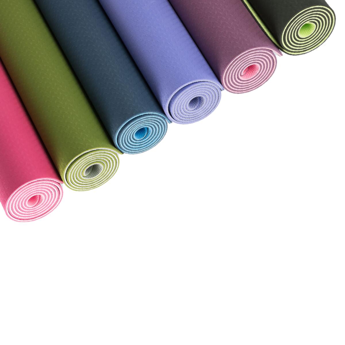 Thảm Tập Yoga 2 Lớp 6mm Chống Trượt Kèm Túi Đựng Tập Gym Thể Thao Chống Thấm