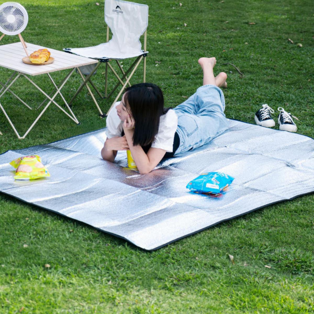 Thảm Chiếu Bạc Du Lịch, Văn Phòng Xếp Gọn Kích Thước 1 x 2 M