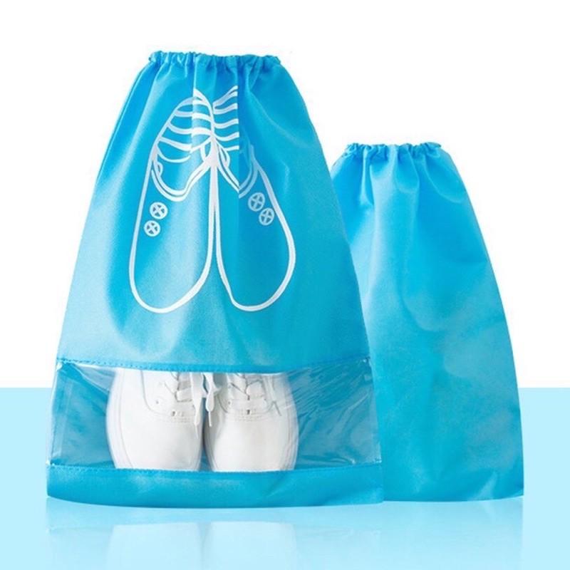 Combo 10 Túi Vải Đựng Giày Dép Du Lịch Size Lớn Có Dây Rút