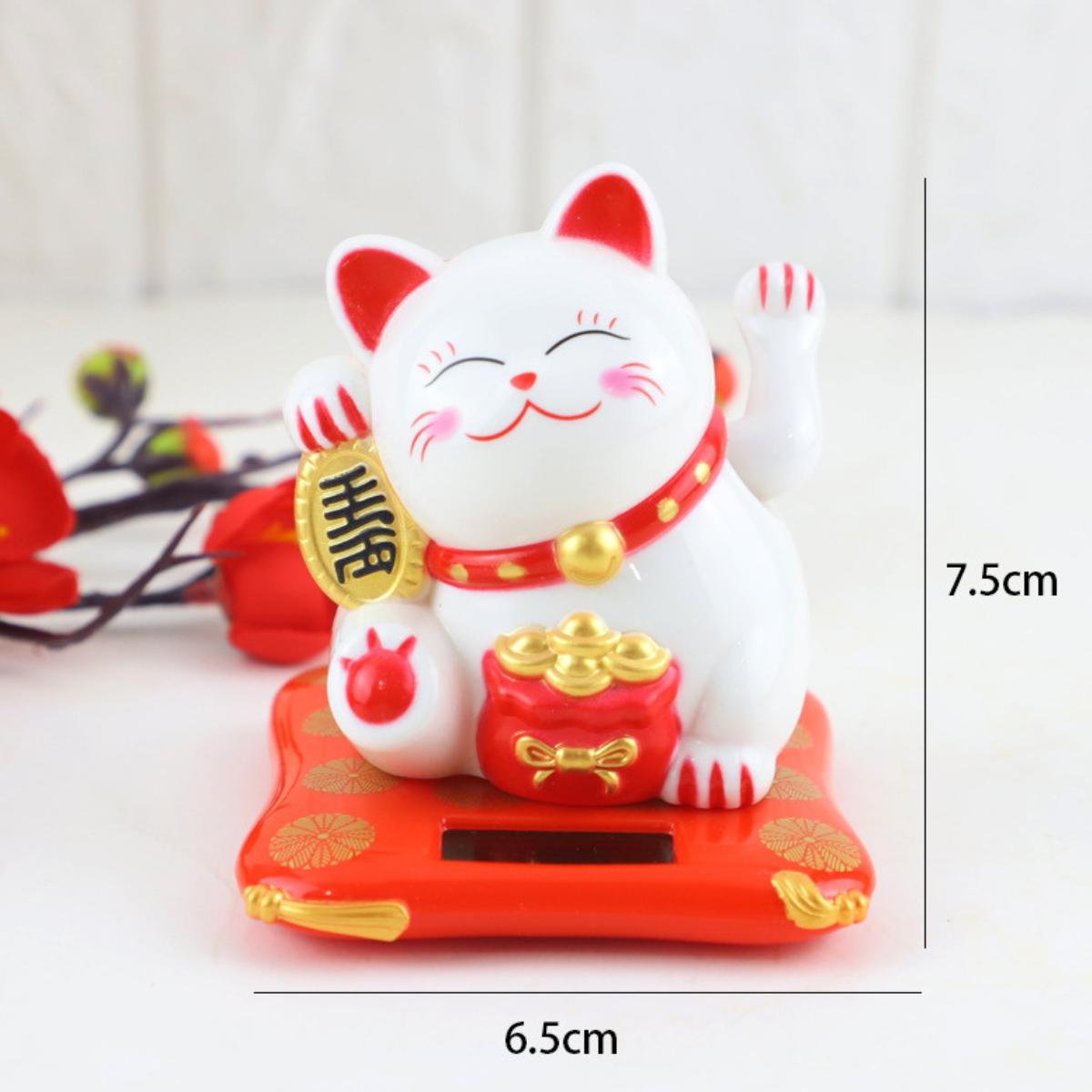 Mèo Thần Tài Vẫy Tay Chiêu Tài Lộc, May Mắn Sử Dụng Pin Năng Lượng Mặt Trời