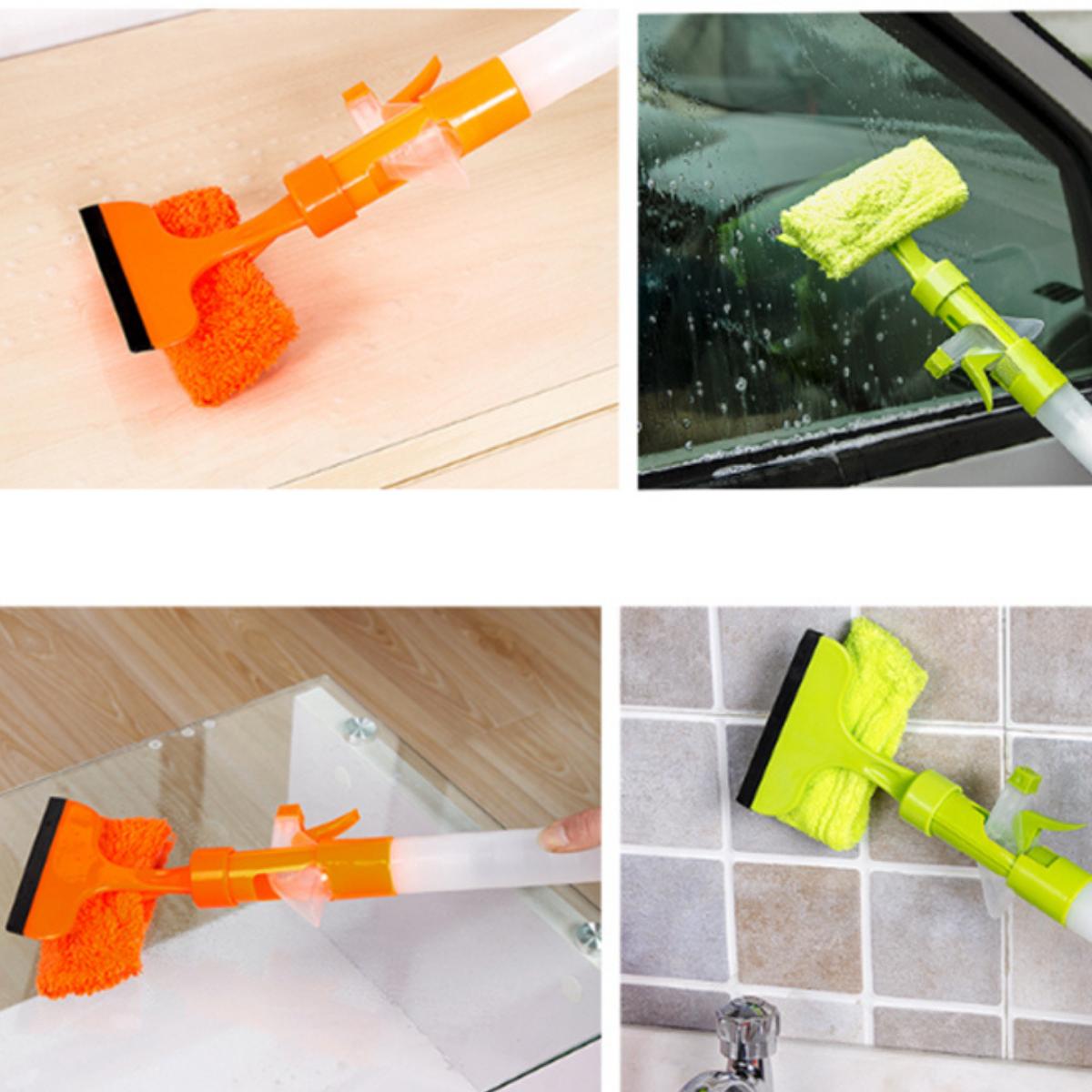 Cây Lau Kính Có Đầu Gạt Nước Kèm Bình Xịt Rửa Tích Hợp 3 Chức Năng