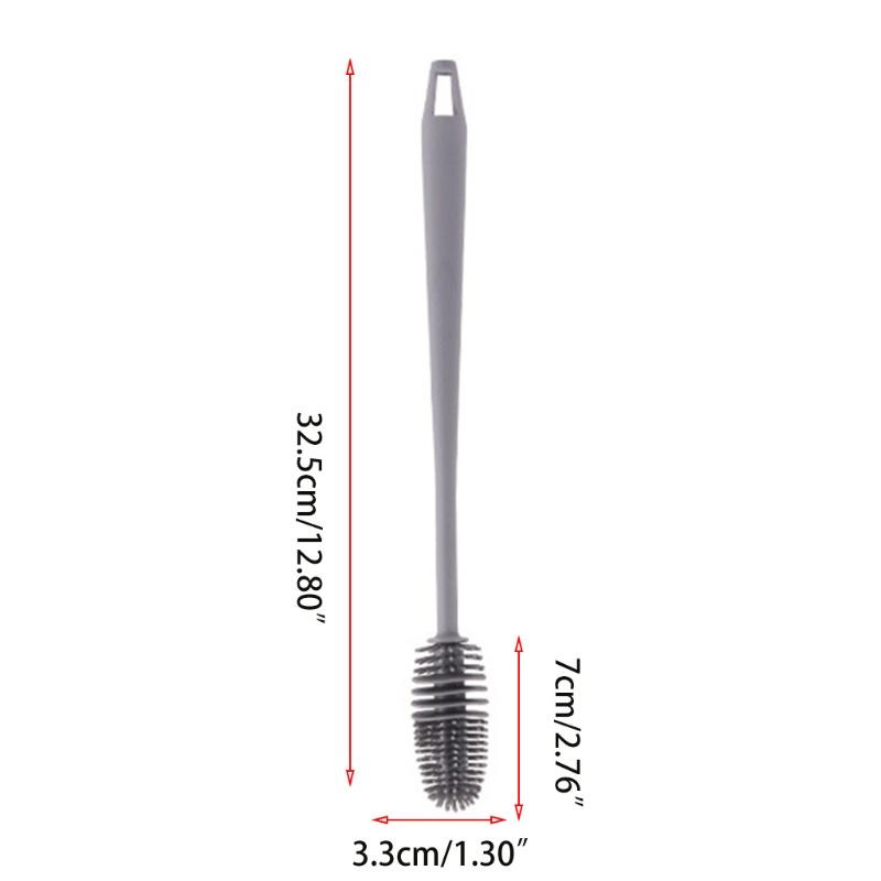 Bàn chải silicon vệ sinh ly cốc cán cầm dài