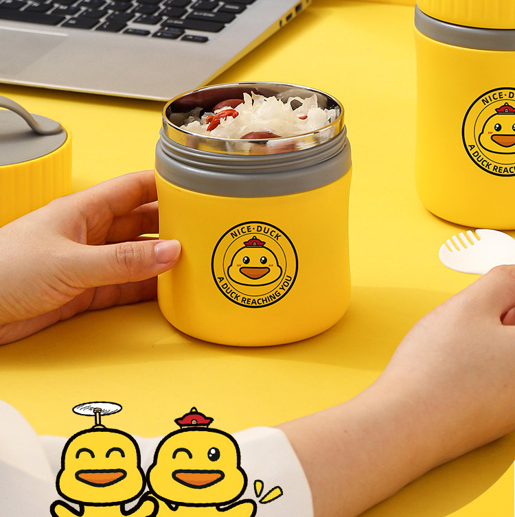 Bình ủ cháo con vịt vàng kèm muỗng