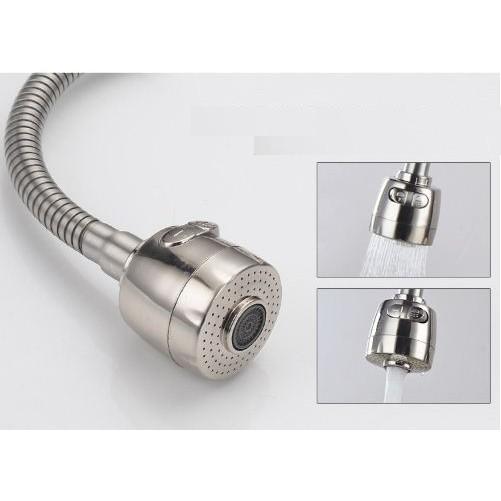 Đầu vòi tăng áp rửa bát, Vòi tăng áp bồn rửa bát xoay linh hoạt 360 tiện lợi với 2 chế độ nước có dây