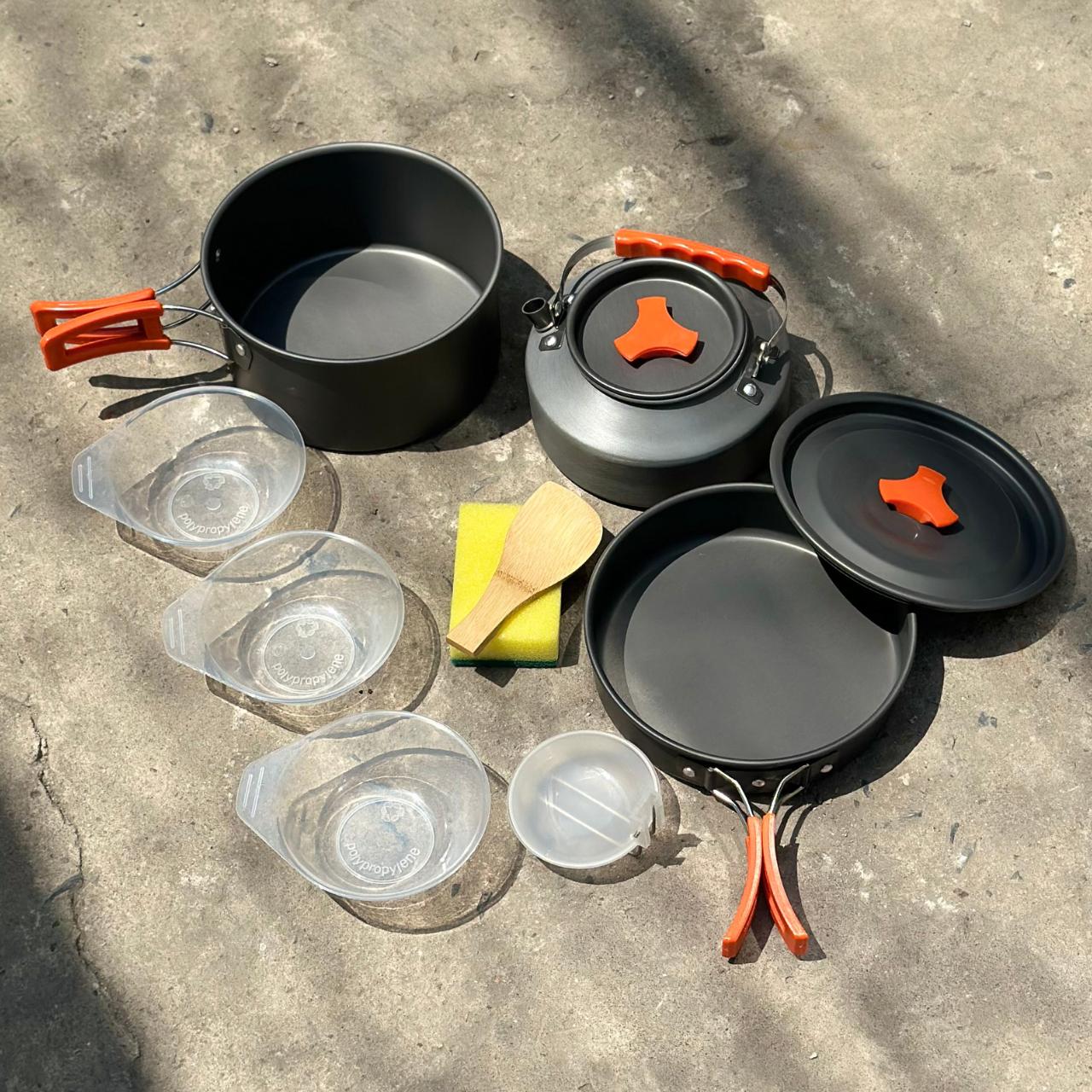 Bộ Nồi Dã Ngoại Gấp Gọn 9 Món Dùng Để Nấu Ăn Chuyên Đi Cắm Trại Du Lịch Camping Picnic