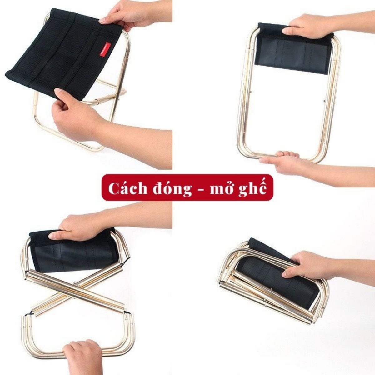 Ghế Du Lịch Xếp Gọn Bỏ Túi Chịu Lực Lên Đến 80 Kg