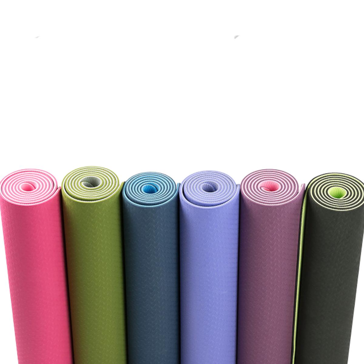Thảm Tập Yoga 2 Lớp 6mm Chống Trượt Kèm Túi Đựng Tập Gym Thể Thao Chống Thấm