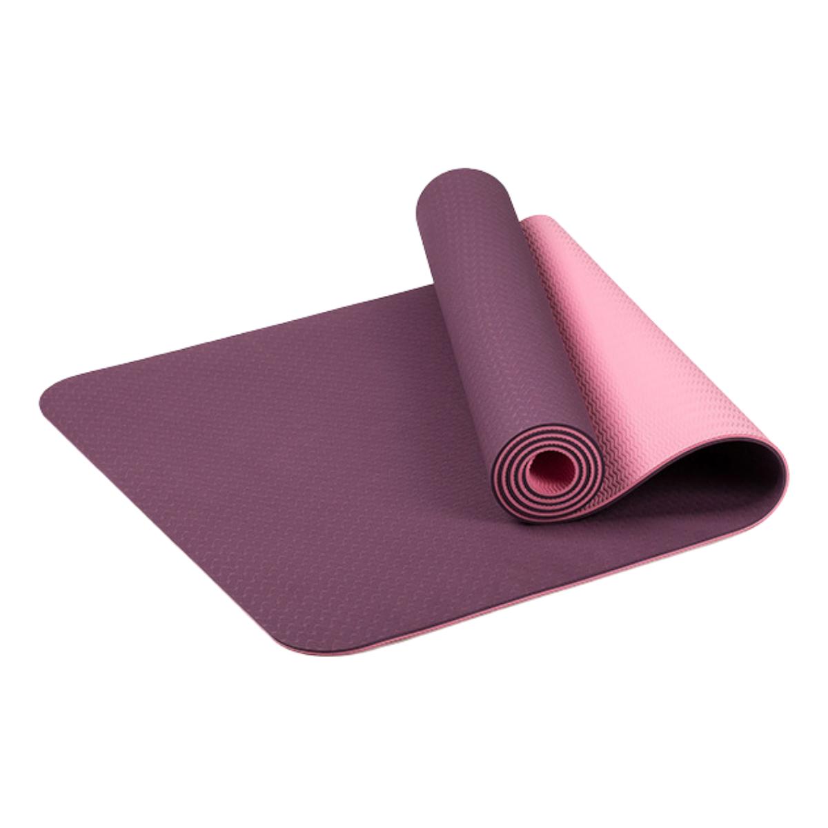 Thảm Tập Yoga 2 Lớp 6mm Chống Trượt Kèm Túi Đựng Tập Gym Thể Thao Chống Thấm