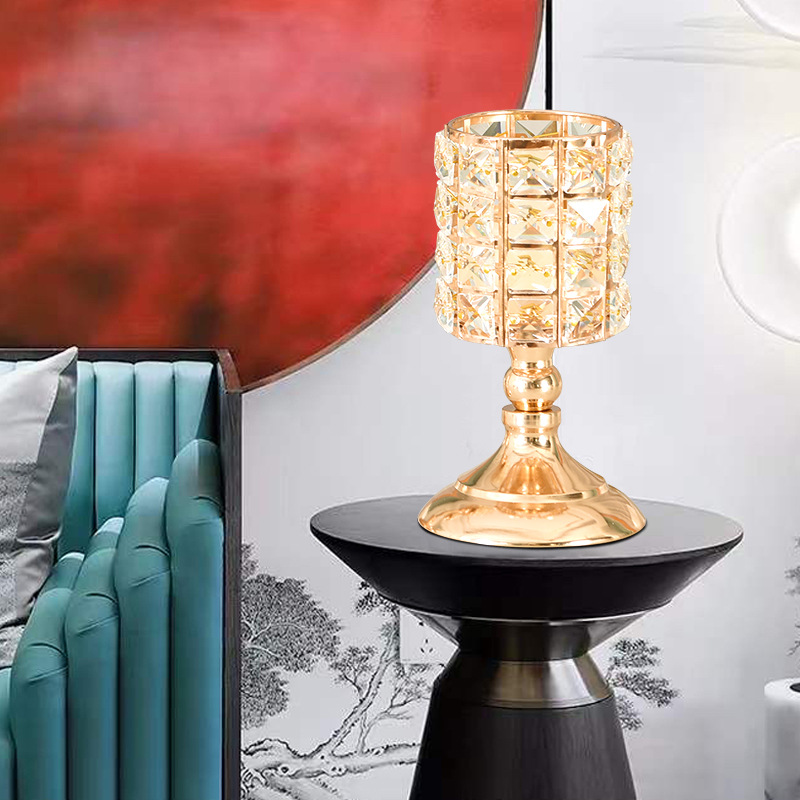 Chân Nến Pha Lê Trụ Tròn