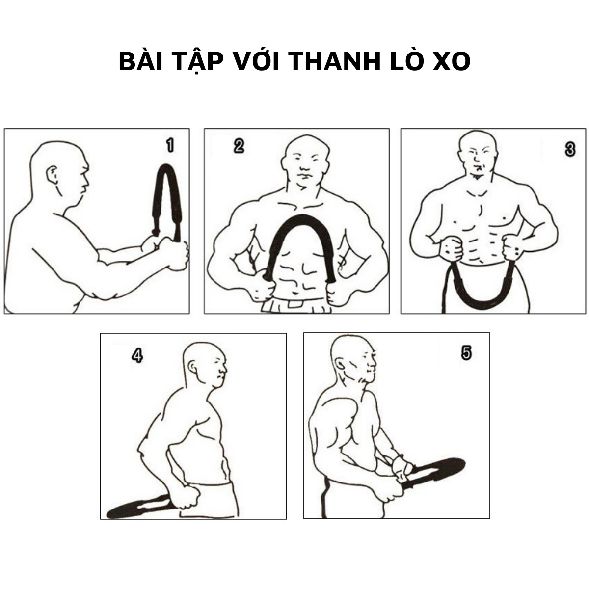 Combo 4 Thanh Lò Xo 20 - 30 - 40 - 50 Kg
