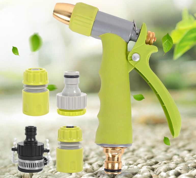 Combo đầu vòi xịt nước rửa xe , tưới cây
