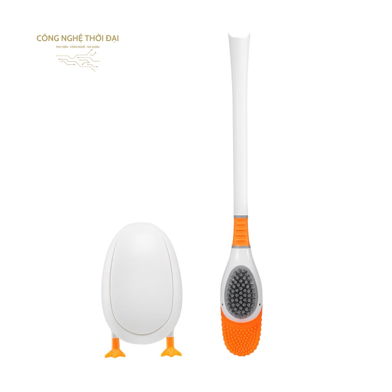 Bàn chải silicon vệ sinh bồn cầu thiết kế hình chú vịt độc đáo