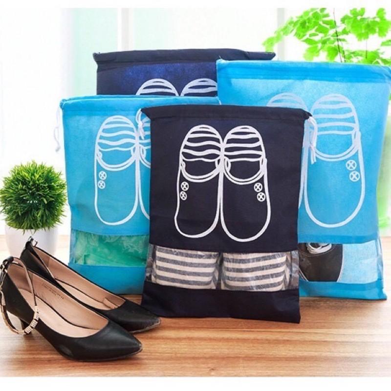 Combo 10 Túi Vải Đựng Giày Dép Du Lịch Size Lớn Có Dây Rút