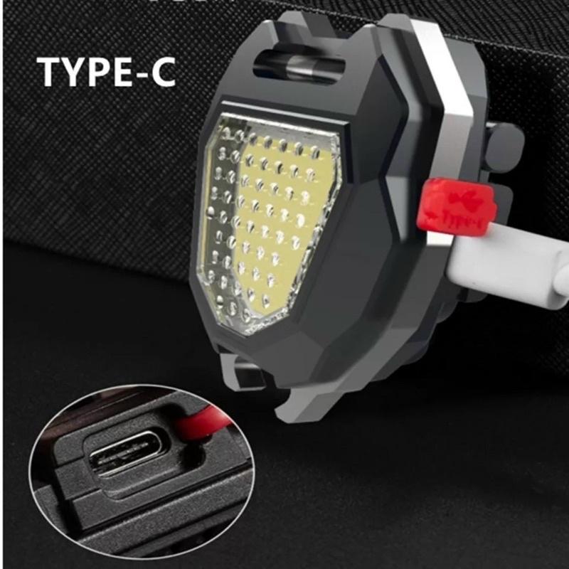 Đèn Móc Khoá 5 In 1 Sử Dụng Cáp Sạc Có 3 Chế Độ Chiếu Ánh Sáng Trắng, Vàng, Đỏ, Nhấp Nháy