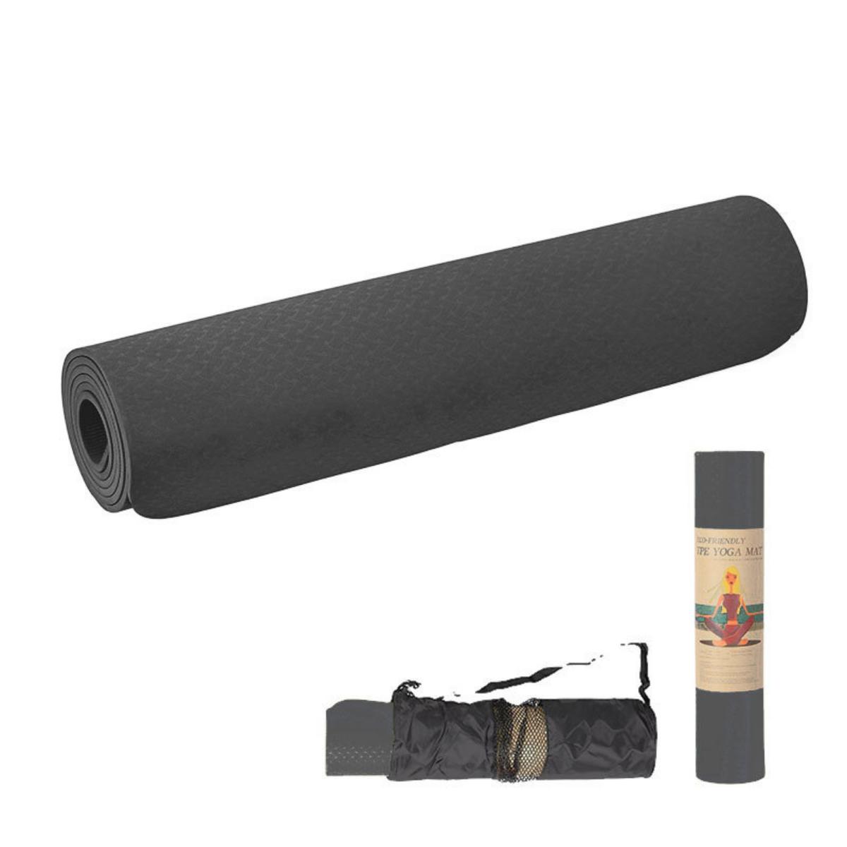 Thảm Tập Yoga 2 Lớp 6mm Chống Trượt Kèm Túi Đựng Tập Gym Thể Thao Chống Thấm