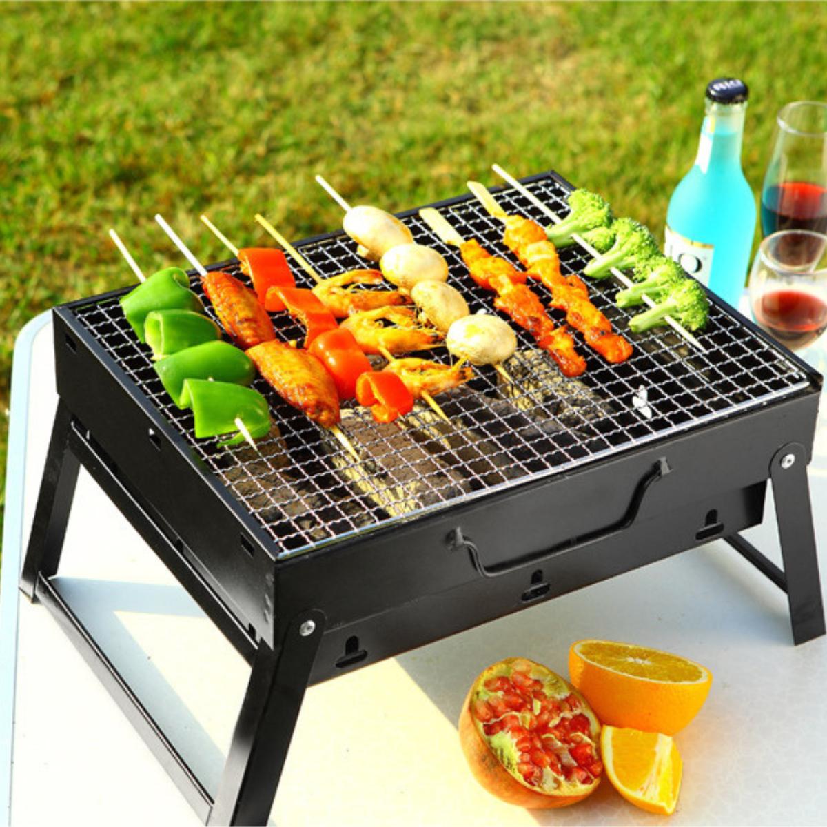 Bếp Nướng Than Hoa, Than Củi Xếp Gọn Có Thể Mang Theo Khi Đi Du Lịch, Cắm Trại, Tổ Chức Tiệc Nướng BBQ Ngoài Trời