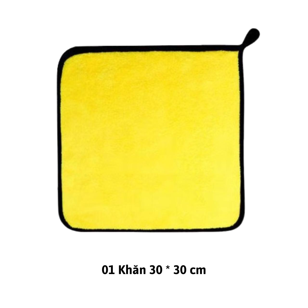 [ Loại Dày ] Khăn Lau Xe 3M Sợi Microfiber Mềm Mịn Chuyên Dụng Dùng Cho Xe Ô Tô, Xe Máy 2 Mặt Thấm Hút