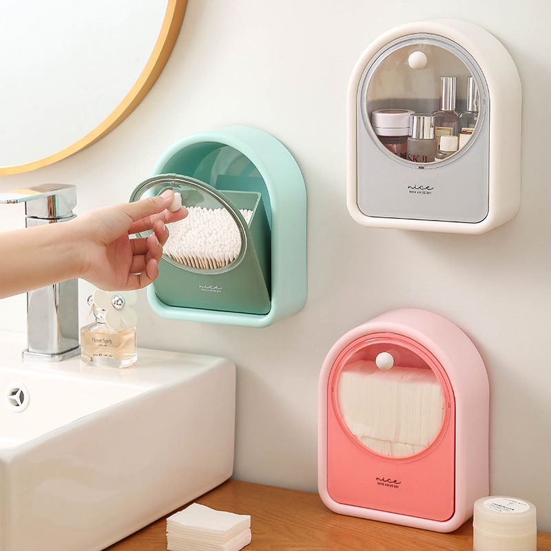 Hộp đựng bông tẩy trang dán tường NICE