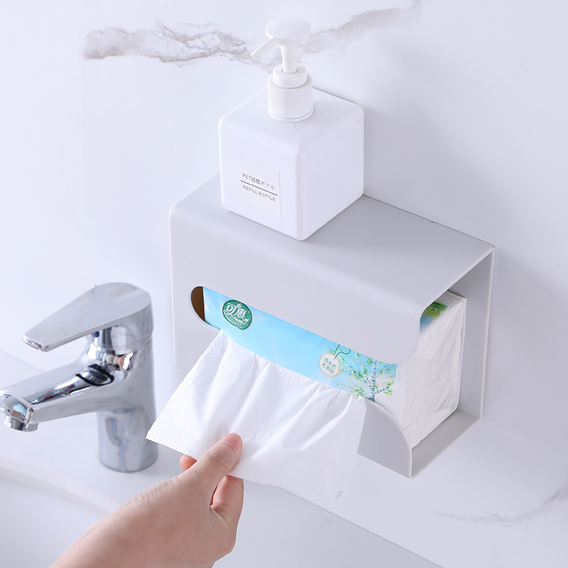 Hộp đựng khăn giấy dán tường tiện dụng 19x12x8cm