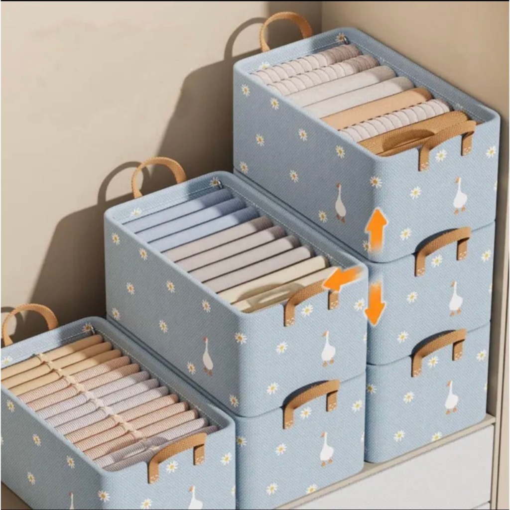 Hộp Đựng Quần Áo Nhiều Ngăn Có Quai Xách 47x28x20cm