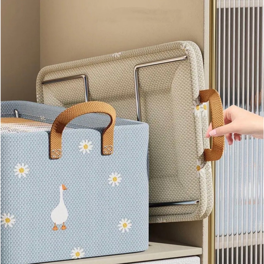 Hộp Đựng Quần Áo Nhiều Ngăn Có Quai Xách 47x28x20cm