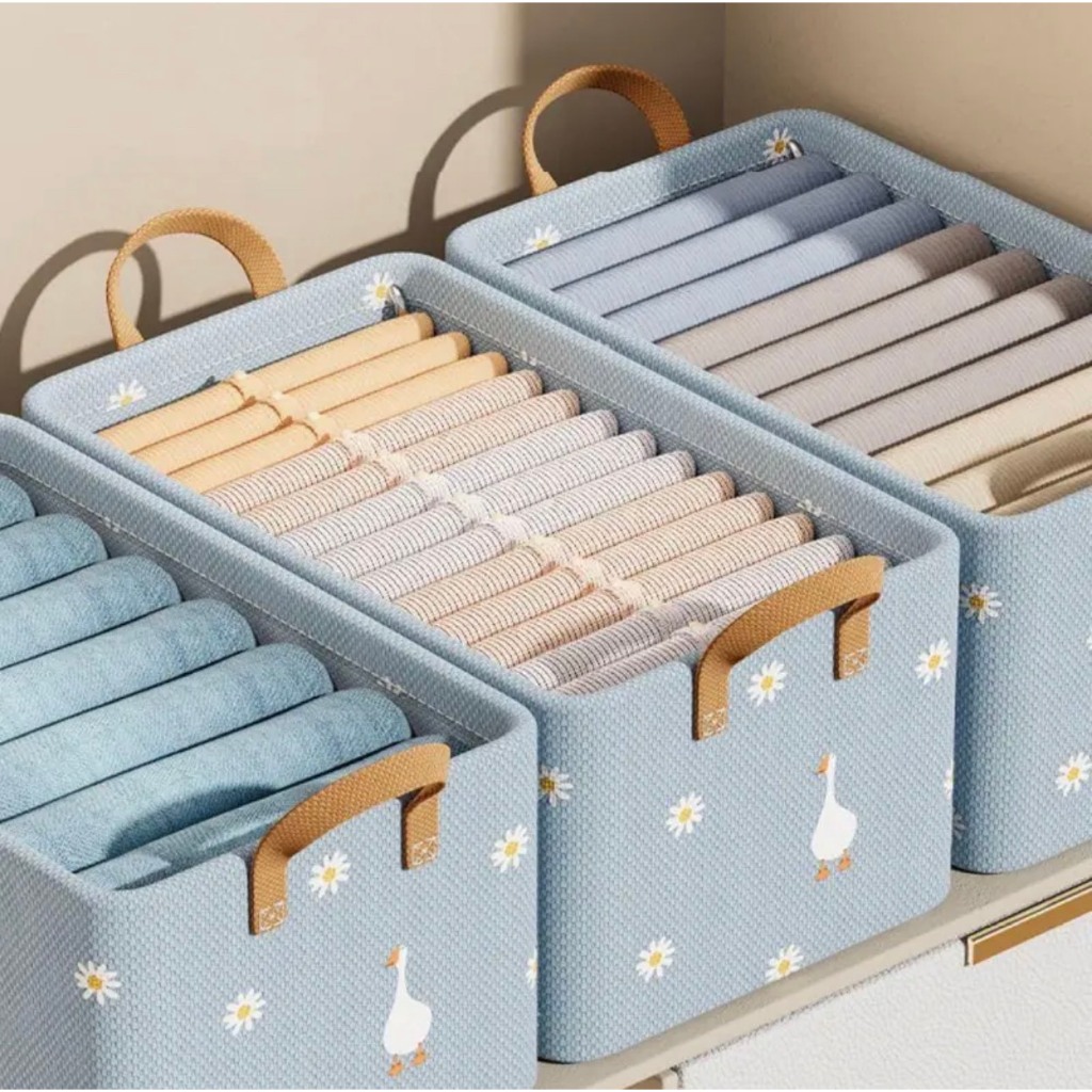 Hộp Đựng Quần Áo Nhiều Ngăn Có Quai Xách 47x28x20cm