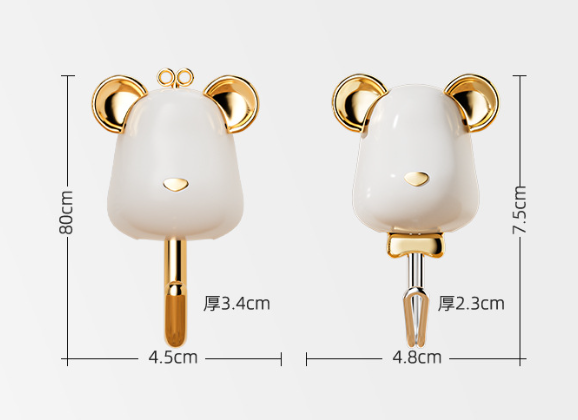 Móc dán tường hình gấu