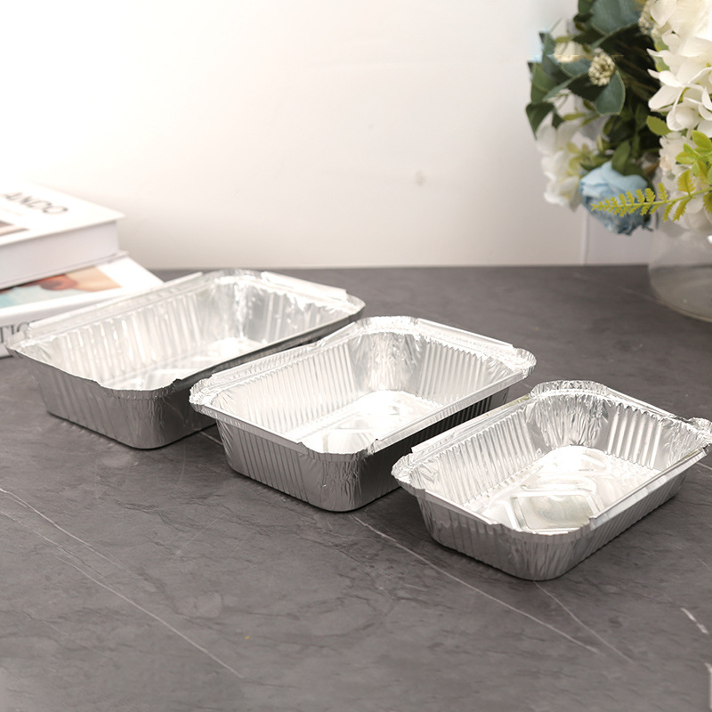 Sét 10 khay giấy bạc hình chữ nhật