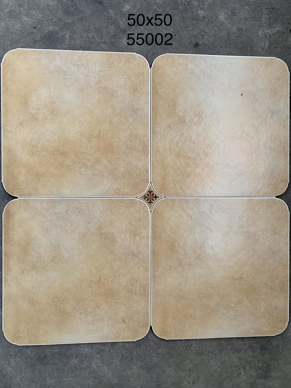 Gạch giả cổ chống trơn 50x50 cm nhập khẩu 5D55002 Biệt thự, sân vườn, villa, ban công, nhà cổ