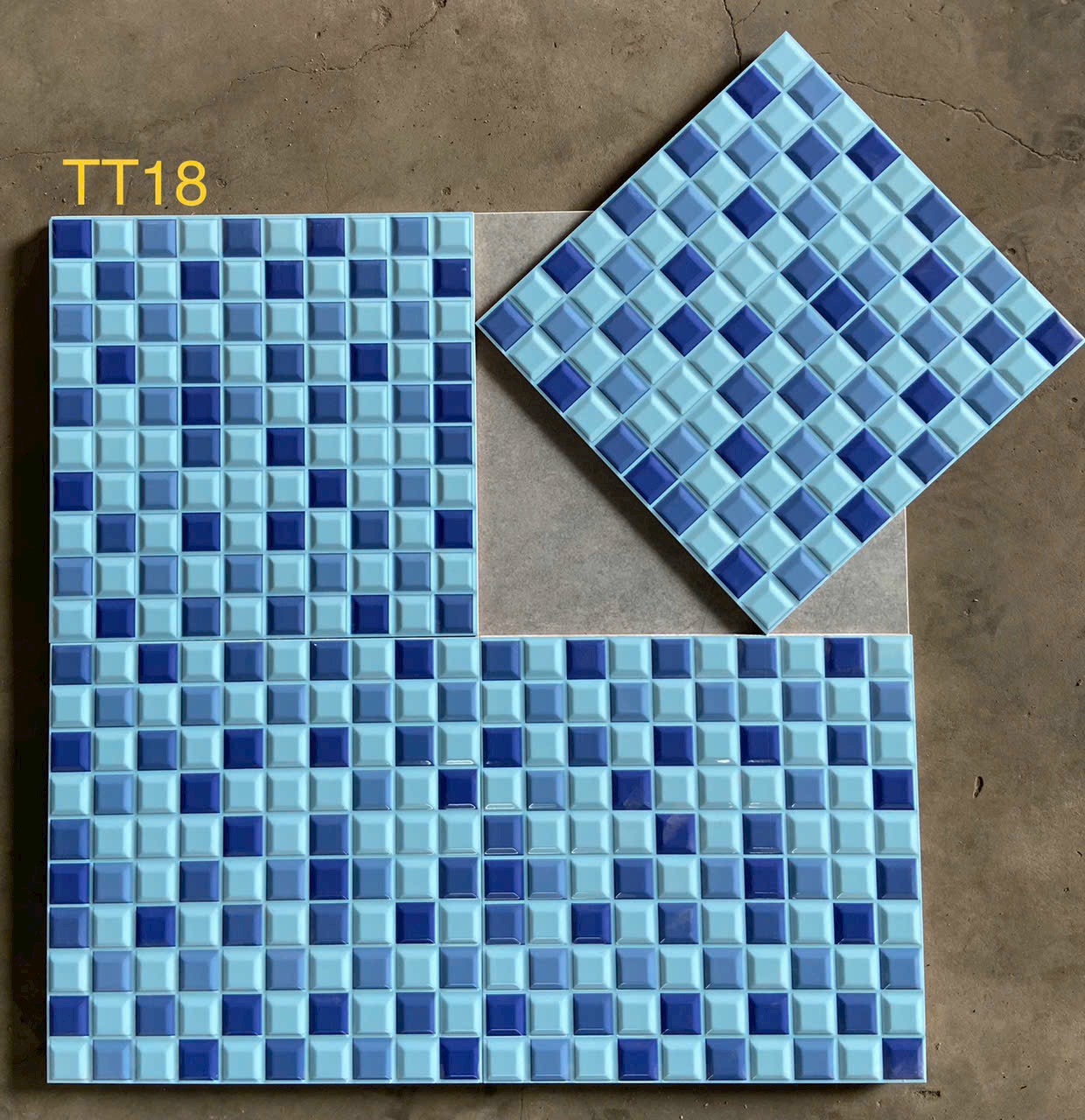 Gạch ốp bể bơi 30x30 cm TT18