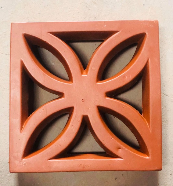 Gạch thông gió 20x20cm gốm Hoa chanh