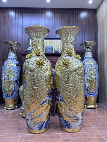 Lọ lộc bình 1m55 Dát Vàng Phú Quý Trường Xuân.