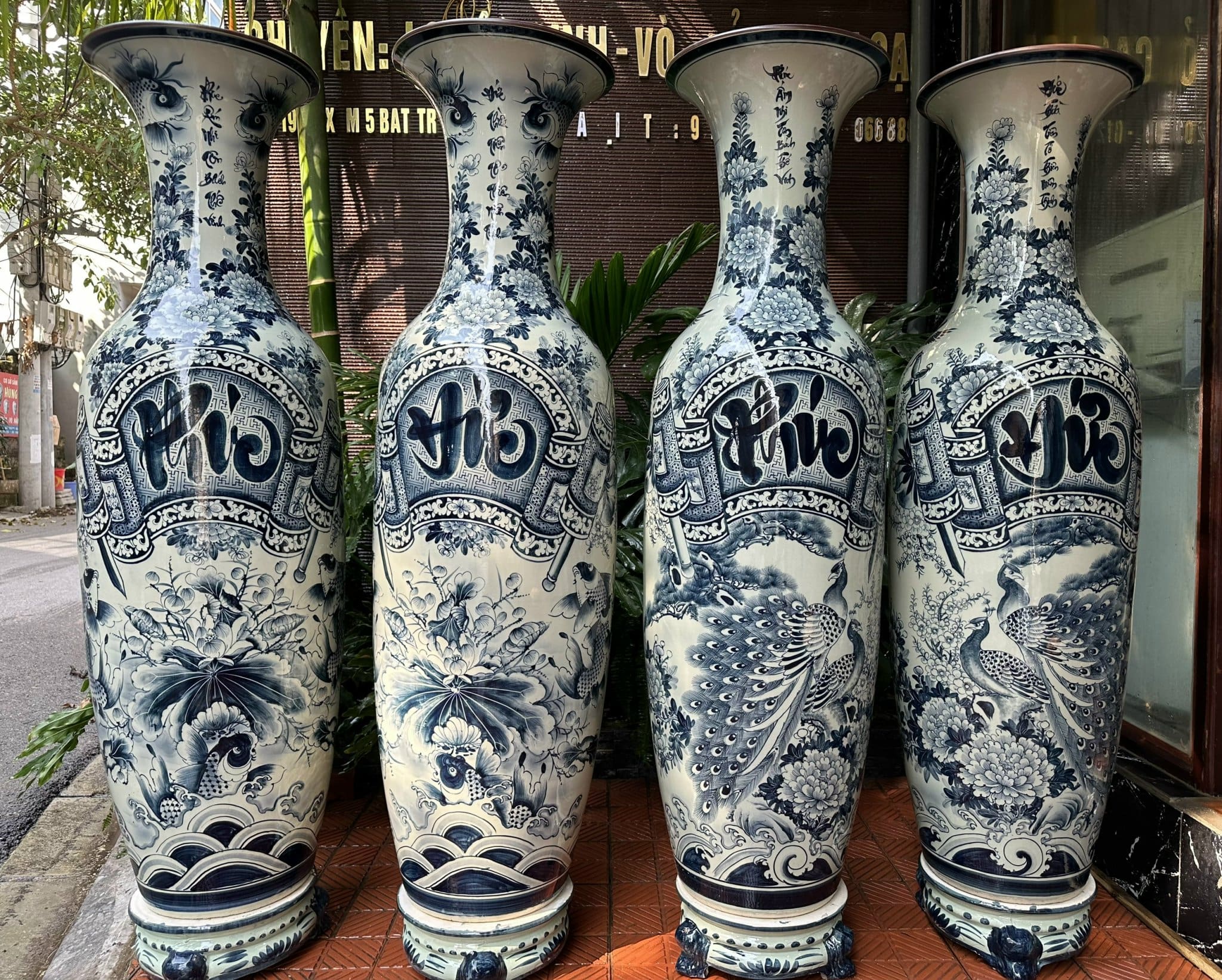 Lọ lộc bình vẽ tay 100%