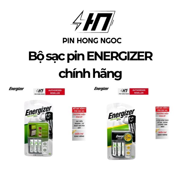 Bộ sạc pin Energizer chính hãng – Giải pháp tiết kiệm và bền bỉ cho thiết bị của bạn