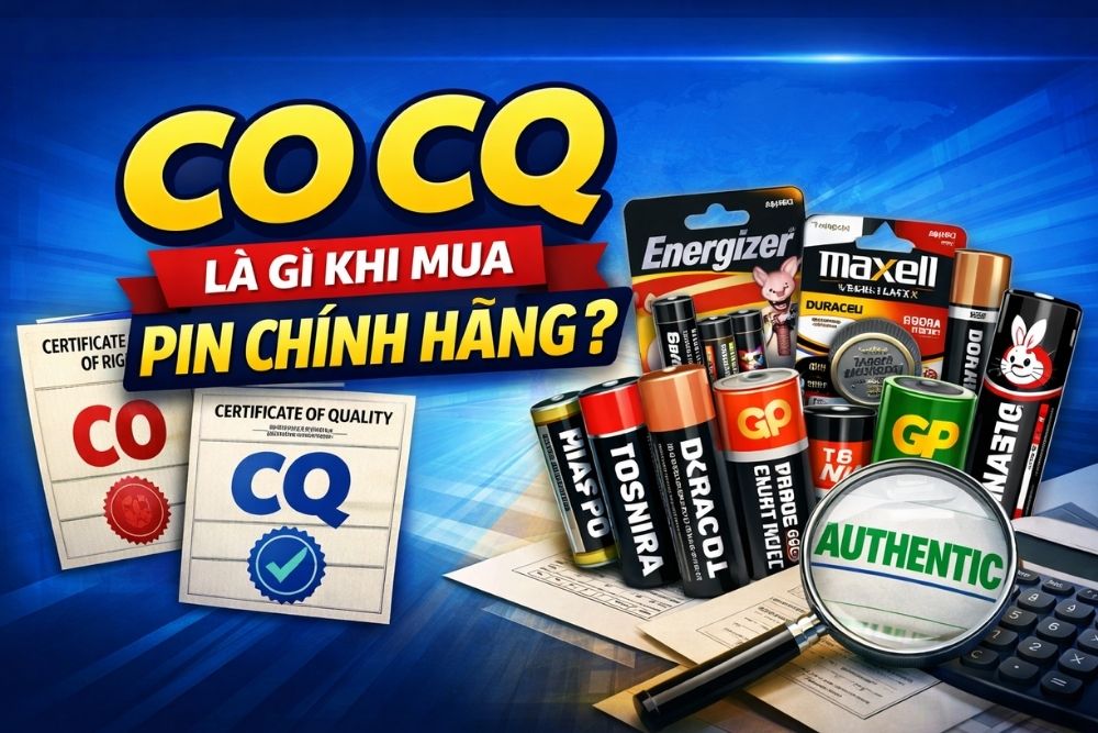 CO CQ là gì khi mua pin chính hãng? Cách kiểm tra pin có nguồn gốc rõ ràng
