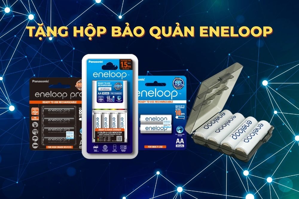 Tặng Hộp Bảo Quản Pin Sạc Eneloop Khi Mua Pin Sạc, Bộ Sạc