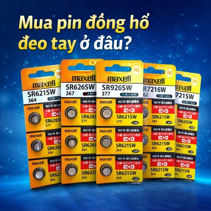 Mua pin đồng hồ đeo tay ở đâu để đúng mã, bền và yên tâm chính hãng?