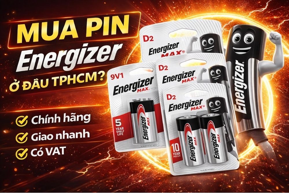 Mua pin Energizer ở đâu TPHCM? Đặt hàng chính hãng, giao nhanh, có VAT